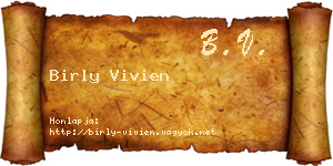 Birly Vivien névjegykártya